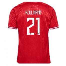 Denemarken Morten Hjulmand #21 Thuis tenue EK 2024 Korte Mouw